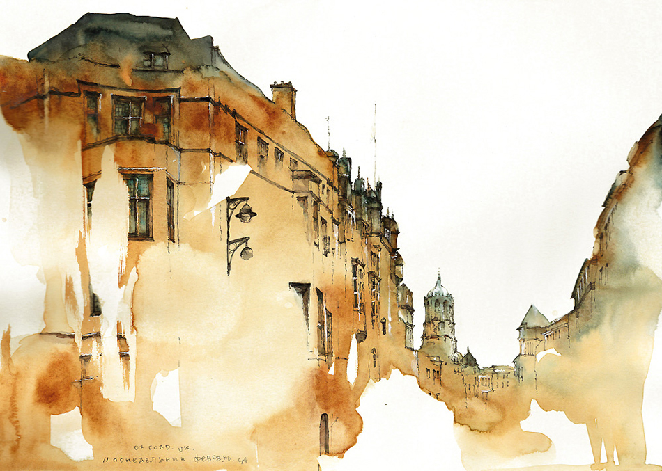 Elusive architecture in watercolors of Korean artist Sunga Park